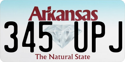AR license plate 345UPJ
