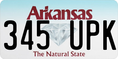 AR license plate 345UPK
