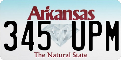 AR license plate 345UPM