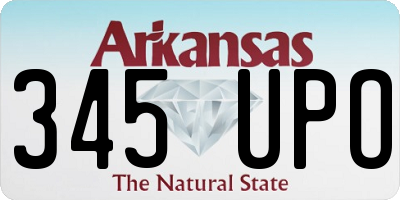 AR license plate 345UPO