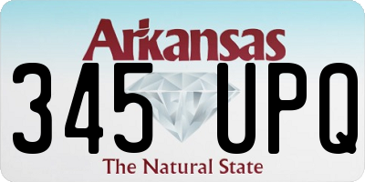 AR license plate 345UPQ