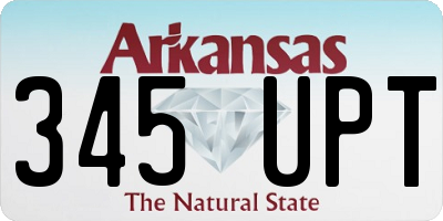 AR license plate 345UPT