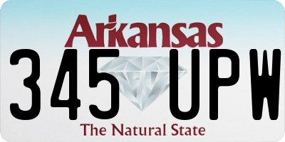 AR license plate 345UPW