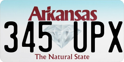 AR license plate 345UPX
