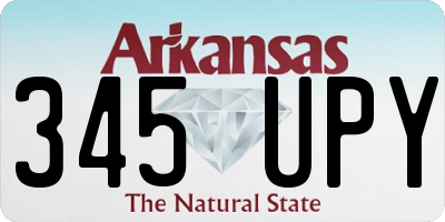 AR license plate 345UPY