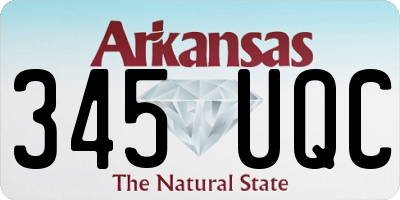 AR license plate 345UQC