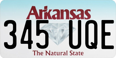 AR license plate 345UQE