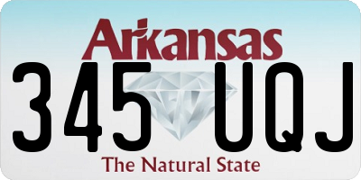 AR license plate 345UQJ