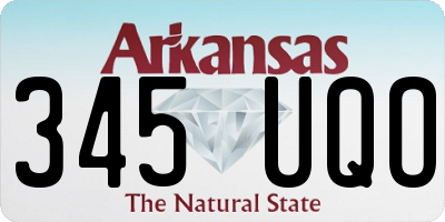 AR license plate 345UQO
