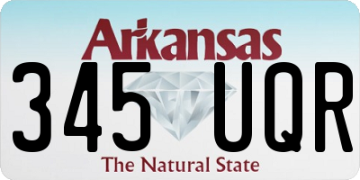 AR license plate 345UQR