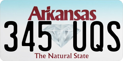 AR license plate 345UQS