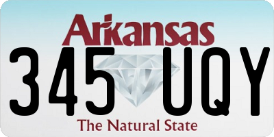 AR license plate 345UQY