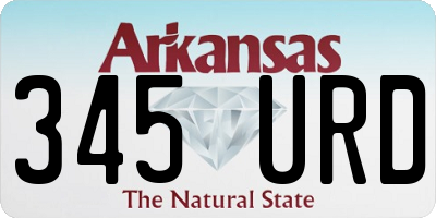 AR license plate 345URD