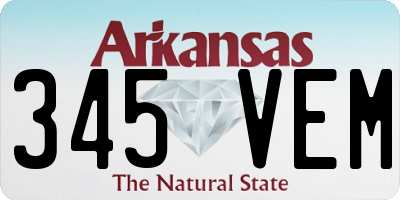 AR license plate 345VEM