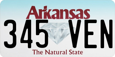 AR license plate 345VEN