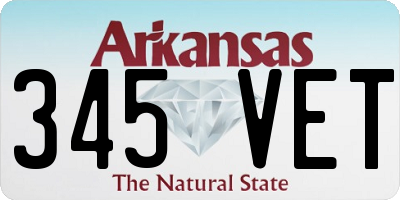 AR license plate 345VET