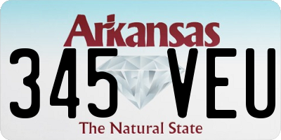 AR license plate 345VEU