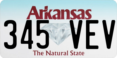 AR license plate 345VEV