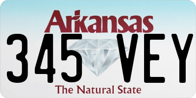 AR license plate 345VEY
