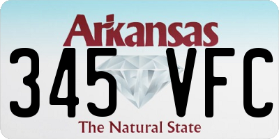 AR license plate 345VFC