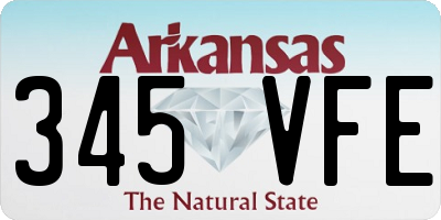 AR license plate 345VFE
