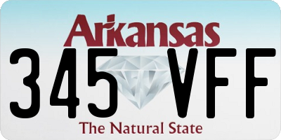 AR license plate 345VFF