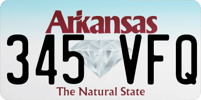 AR license plate 345VFQ