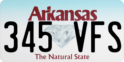 AR license plate 345VFS