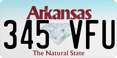 AR license plate 345VFU