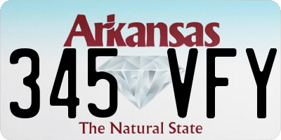 AR license plate 345VFY