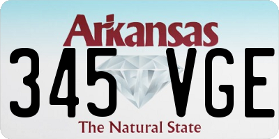 AR license plate 345VGE