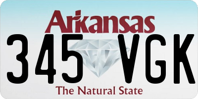 AR license plate 345VGK