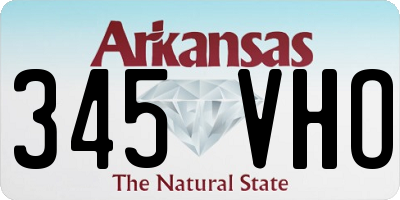 AR license plate 345VHO