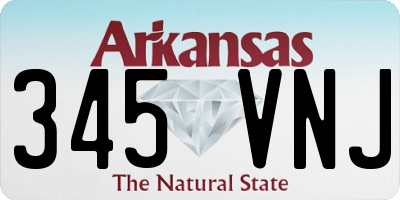 AR license plate 345VNJ