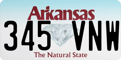 AR license plate 345VNW
