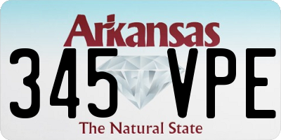 AR license plate 345VPE