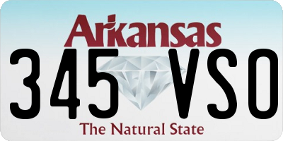 AR license plate 345VSO