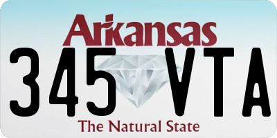 AR license plate 345VTA