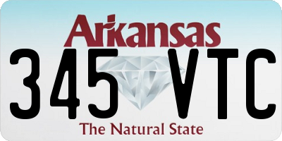 AR license plate 345VTC