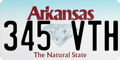 AR license plate 345VTH