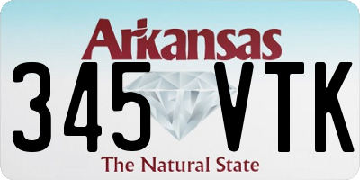 AR license plate 345VTK
