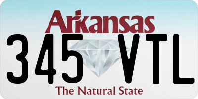 AR license plate 345VTL