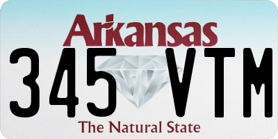 AR license plate 345VTM