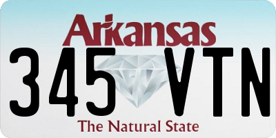 AR license plate 345VTN