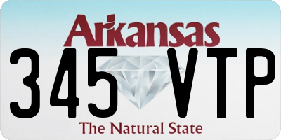 AR license plate 345VTP