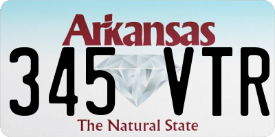 AR license plate 345VTR