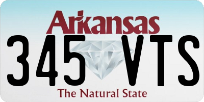 AR license plate 345VTS