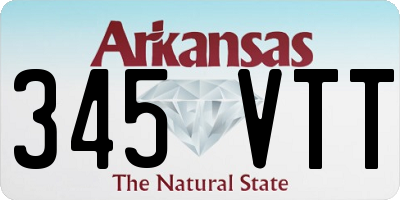 AR license plate 345VTT