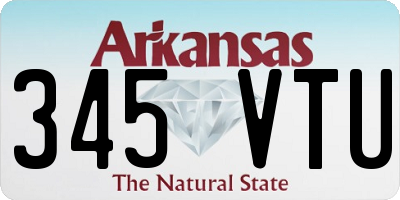 AR license plate 345VTU