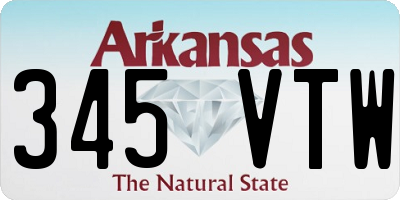 AR license plate 345VTW